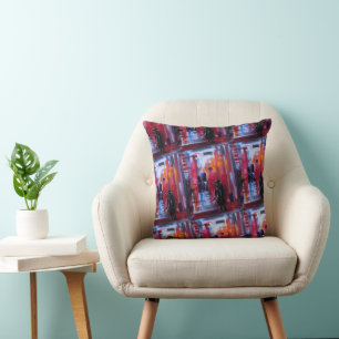 The Samurai's Horizon Painting by Alfred Fox Cushion