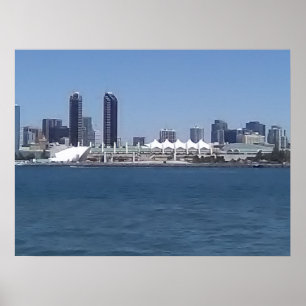 The San Diego Skyline Poster