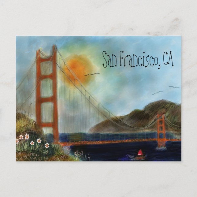 The San Francisco Golden Gate Bridge Postcars Postcard (Front)