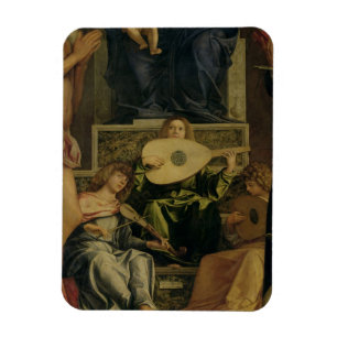 The San Giobbe Altarpiece, detail of angels playin Magnet