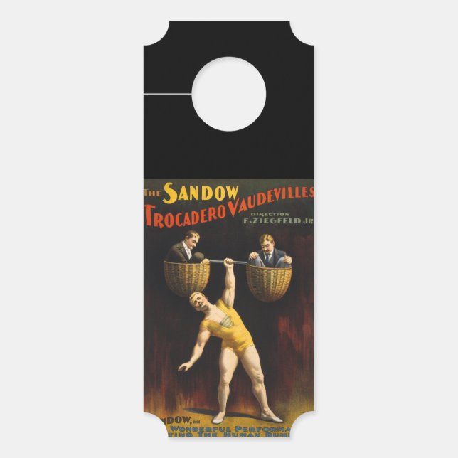 The Sandow Eugen Sandow Vaudeville Weightlifter  Door Hanger (Front)