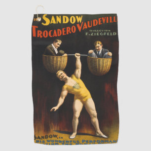 The Sandow Eugen Sandow Vaudeville Weightlifter Golf Towel