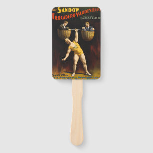 The Sandow Eugen Sandow Vaudeville Weightlifter  Hand Fan