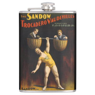 The Sandow Eugen Sandow Vaudeville Weightlifter Hip Flask