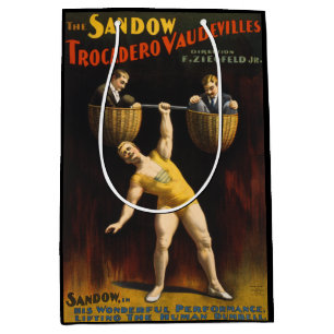 The Sandow Eugen Sandow Vaudeville Weightlifter  Medium Gift Bag