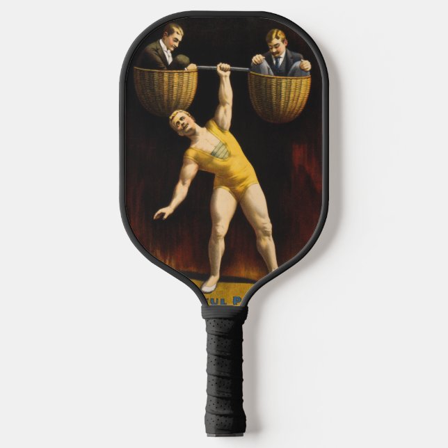 The Sandow Eugen Sandow Vaudeville Weightlifter  Pickleball Paddle (Front)