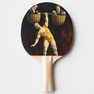 The Sandow Eugen Sandow Vaudeville Weightlifter  Ping Pong Paddle
