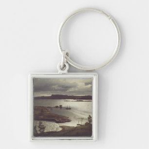 The Sandvik Fiord by Hans Gude Key Ring
