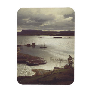 The Sandvik Fiord by Hans Gude Magnet