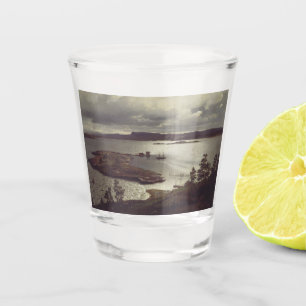 The Sandvik Fiord by Hans Gude Shot Glass