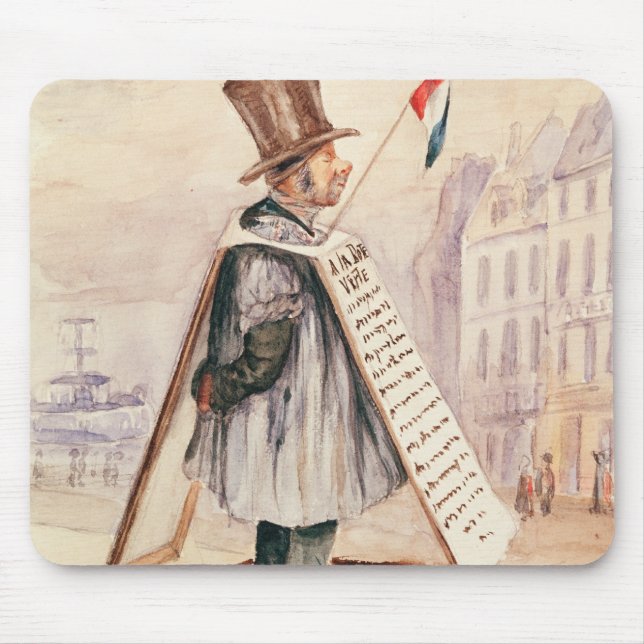 The Sandwich Board Man, Boulevard du Temple, 1839 Mouse Pad (Front)