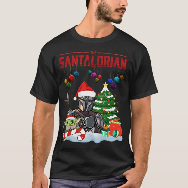 The Santalorian Chirstmas Santa Funny Star Christm T-Shirt (Front)