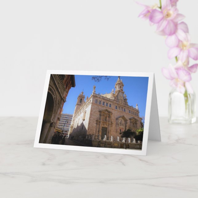 The Santos Juanes Church, Valencia City, España Card (Orchid)