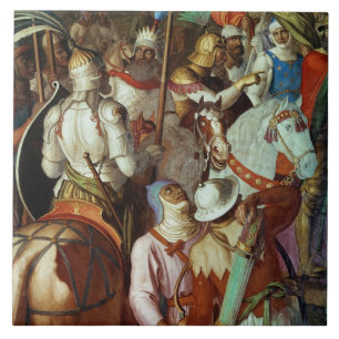 The Saracen Army outside Paris, 730-32 AD Tile