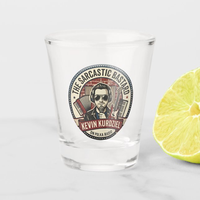 The Sarcastic Bastard Shot Glass (Front)