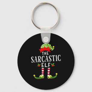 The Sarcastic Elf Christmas Matching Pajama Key Ring