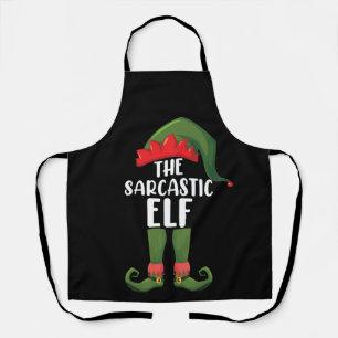 The Sarcastic Elf Family Matching Group Christmas  Apron