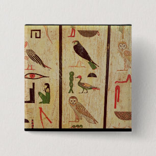 The sarcophagus of Psamtik I (664-610 BC) detail o 15 Cm Square Badge