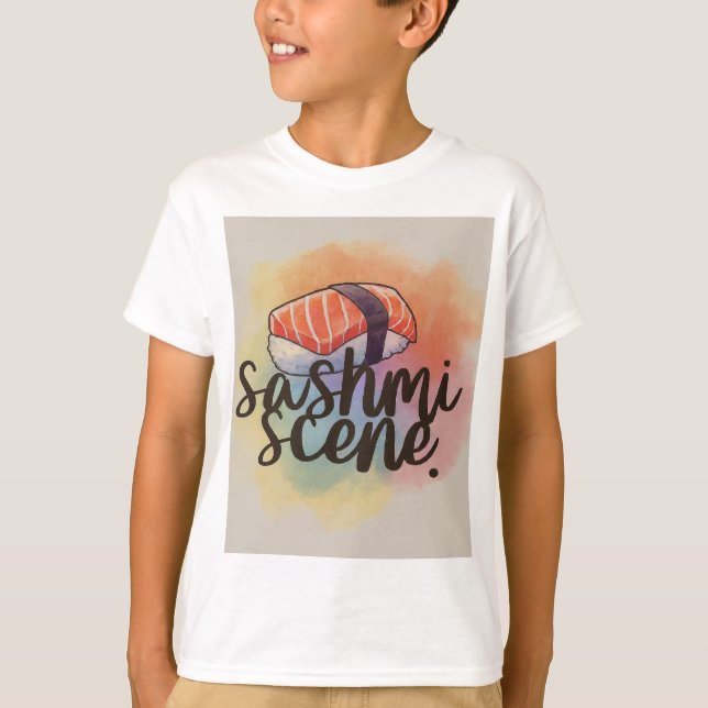 The Sashimi Scene Watercolor Tee (Front)