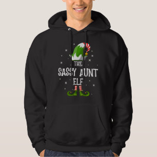 The Sassy Aunt Elf Family Matching Christmas Hoodie