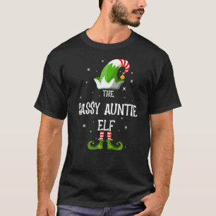 The Sassy Auntie Elf Family Matching Group Christm T-Shirt
