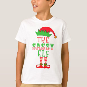 The Sassy Elf Christmas Family Matching Pajama T-Shirt