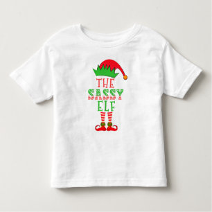 The Sassy Elf Christmas Family Matching Pajama Toddler T-Shirt