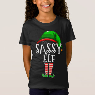 The Sassy Elf Family Matching Christmas Gift Funny T-Shirt