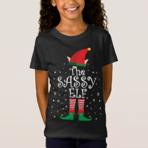 The Sassy Elf Funny Family Matching Christmas Paja T-Shirt