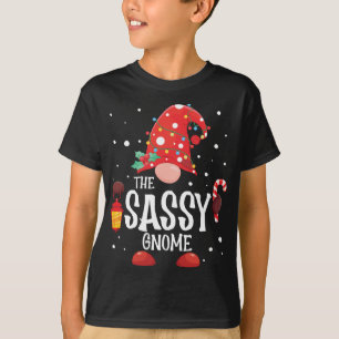 The Sassy Gnome Matching Family Christmas Gnome Pa T-Shirt