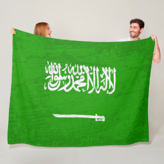 The Saudi Arabia Flag A Tapestry of Saudi heritage Fleece Blanket
