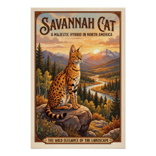 The Savannah cat Poster