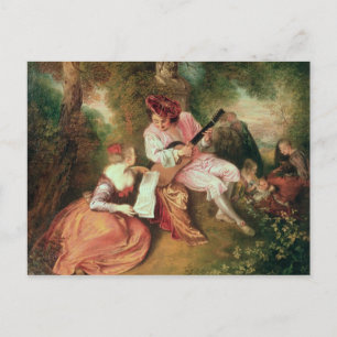 The Scale of Love, 1715-18 Postcard