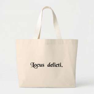 The scene of the crime. large tote bag