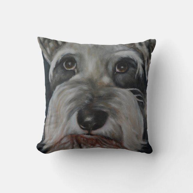 The Schnauzer - Throw Pillow (Front)