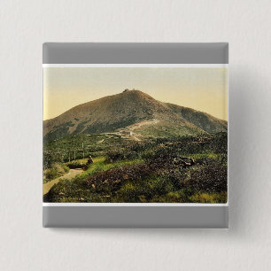 The Schneekoppe, with Kammpartie, Riesengebirge, G 15 Cm Square Badge