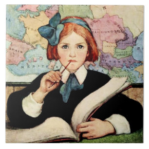 The Scholar by Jessie Willcox Smith Tile