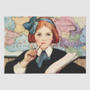The Scholar by Jessie Willcox Smith Tissue Paper