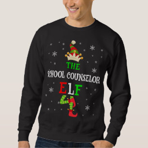 The School Counsellor Elf Christmas Elf Matching F Sweatshirt