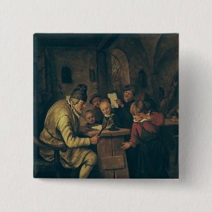 The School Master, 1626-79 15 Cm Square Badge