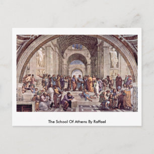 The School Of Athens By Raffael Postcard