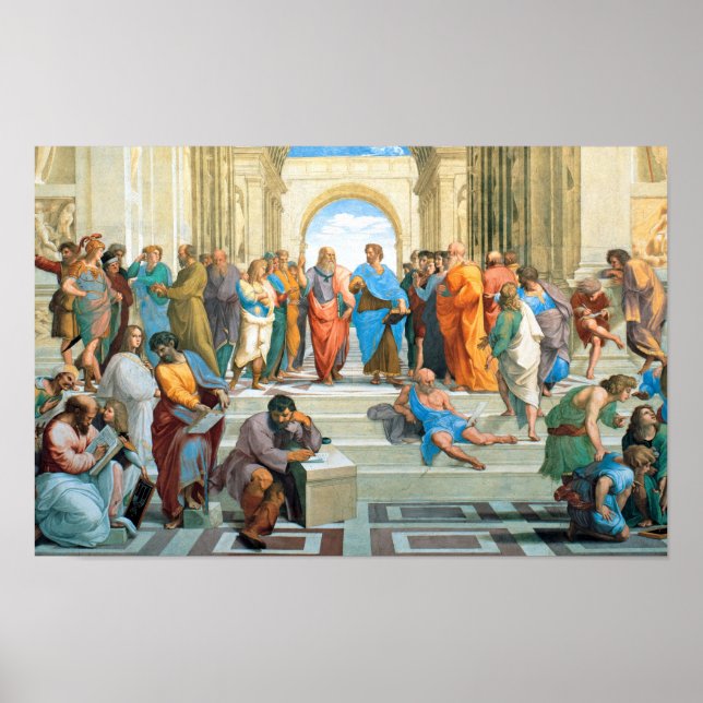 The School of Athens by Raphael  Poster (Front)