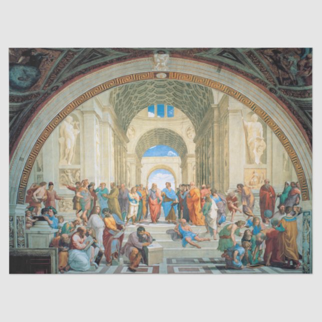 The School of Athens by Raphael  Tissue Paper (Front)
