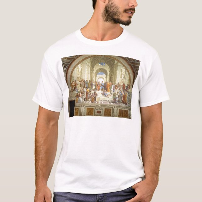 The School of Athens Fresco by Raffaello Sanzio T-Shirt (Front)