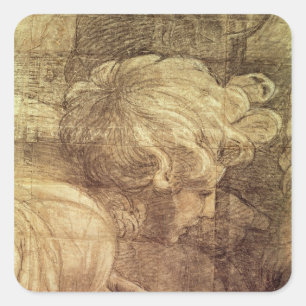 The School of Athens Square Sticker