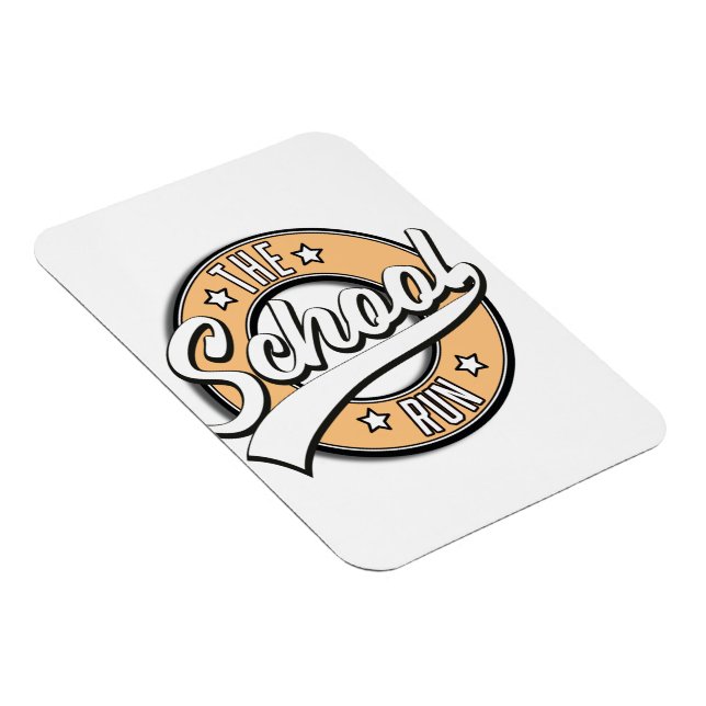 The School Run retro logo Magnet (Right Side)