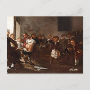 The school scene by Francisco Goya Postcard
