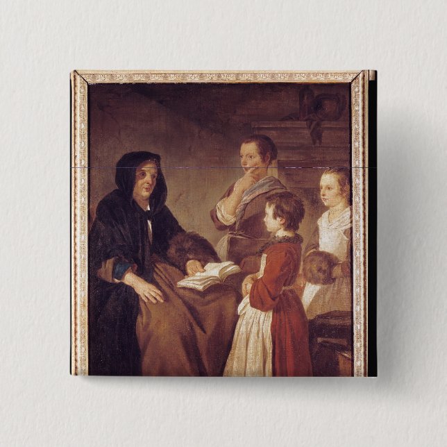 The Schoolmistress 15 Cm Square Badge (Front)