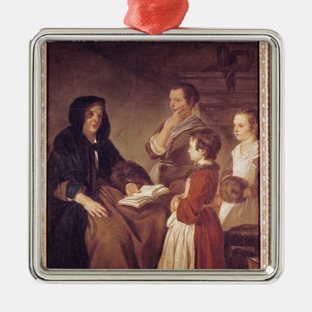 The Schoolmistress Metal Tree Decoration (Front)