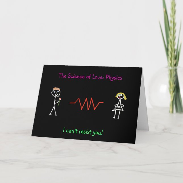 The Science of Love: Physics Card (Make - female) (Front)